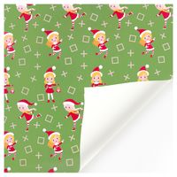 Christmas Cute Christmas Tree Santa Claus Coated Paper Party Gift Wrapping Supplies sku image 6