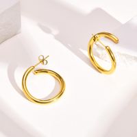 Fashion Solid Color Stainless Steel Earrings Plating Stainless Steel Earrings sku image 1