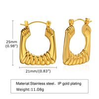 Fashion U Shape Stainless Steel Earrings Plating Stainless Steel Earrings sku image 2