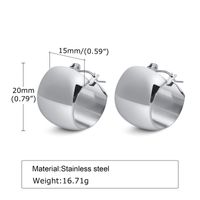 Simple Style U Shape Stainless Steel Earrings Plating Stainless Steel Earrings main image 3