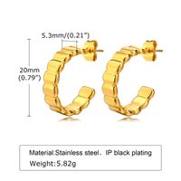 Fashion C Shape Plating Stainless Steel Earrings main image 4