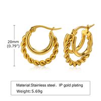 Fashion Solid Color Stainless Steel Earrings Plating Stainless Steel Earrings sku image 1