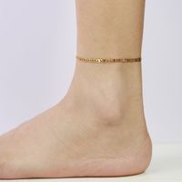 Fashion Solid Color Stainless Steel Plating Anklet main image 3