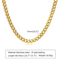 Stainless Steel Fashion Plating Solid Color Necklace main image 5