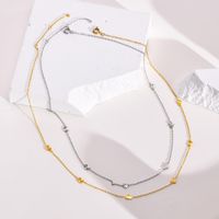 Einfacher Stil Herzform Rostfreier Stahl Halskette Überzug Edelstahl Halsketten main image 1