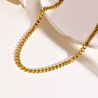 Rostfreier Stahl Mode Überzug Einfarbig Halskette sku image 1