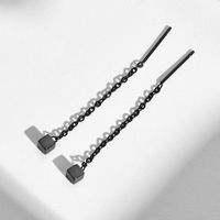 Simple Style Geometric Stainless Steel Drop Earrings Plating Stainless Steel Earrings 1 Pair main image 4