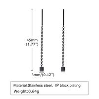 Simple Style Geometric Stainless Steel Drop Earrings Plating Stainless Steel Earrings 1 Pair sku image 3