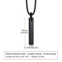 Simple Style Solid Color Tungsten Steel Plating Pendant Necklace sku image 4