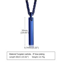 Simple Style Solid Color Tungsten Steel Plating Pendant Necklace sku image 6