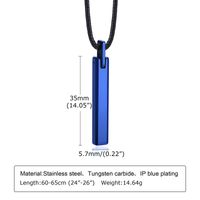 Simple Style Solid Color Tungsten Steel Plating Pendant Necklace sku image 3