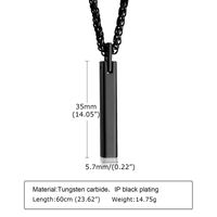 Simple Style Solid Color Tungsten Steel Plating Pendant Necklace sku image 7