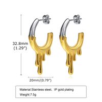 Fashion Water Droplets Stainless Steel Earrings Plating Stainless Steel Earrings main image 5
