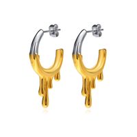 Fashion Water Droplets Stainless Steel Earrings Plating Stainless Steel Earrings main image 4