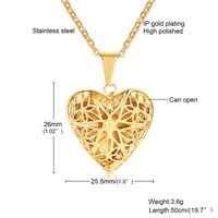 Fashion Heart Shape Titanium Steel Plating Necklace main image 2
