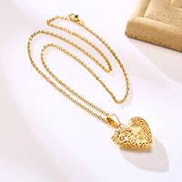Fashion Heart Shape Titanium Steel Plating Necklace sku image 2