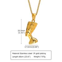 Fashion Human Stainless Steel Pendant Necklace Plating Stainless Steel Necklaces sku image 3