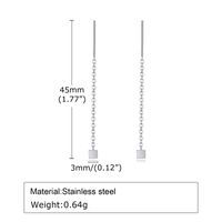 Simple Style Geometric Stainless Steel Drop Earrings Plating Stainless Steel Earrings 1 Pair sku image 1