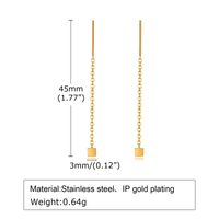 Simple Style Geometric Stainless Steel Drop Earrings Plating Stainless Steel Earrings 1 Pair sku image 2