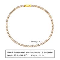 Fashion Solid Color Stainless Steel Plating Inlay Zircon Bracelets Necklace sku image 6