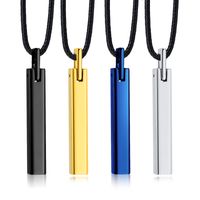 Simple Style Solid Color Tungsten Steel Plating Pendant Necklace main image 3