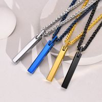 Simple Style Solid Color Tungsten Steel Plating Pendant Necklace main image 1