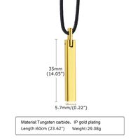 Simple Style Solid Color Tungsten Steel Plating Pendant Necklace sku image 5