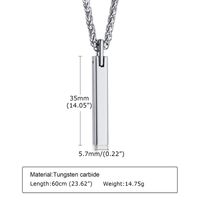 Simple Style Solid Color Tungsten Steel Plating Pendant Necklace sku image 1
