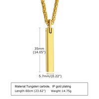 Simple Style Solid Color Tungsten Steel Plating Pendant Necklace sku image 8