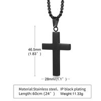 Simple Style Cross Titanium Steel Plating Pendant Necklace main image 5