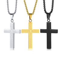 Einfacher Stil Kreuzen Titan Stahl Überzug Halskette Mit Anhänger main image 4