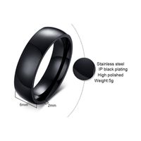 Simple Style Heart Shape Titanium Steel Rings Inlay Zircon Stainless Steel Rings sku image 1