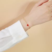 Einfacher Stil Herzform Titan Stahl Armbänder Überzug Edelstahl Ringe main image 3