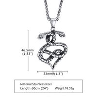 Fashion Snake Titanium Steel Pendant Necklace Plating Stainless Steel Necklaces main image 5