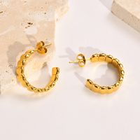 Fashion C Shape Plating Stainless Steel Earrings main image 2