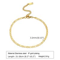 Fashion Solid Color Stainless Steel Plating Anklet main image 2