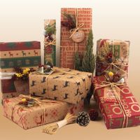 Christmas Cute Christmas Tree Elk Kraft Paper Party Gift Wrapping Supplies main image 1