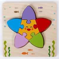 New Style Children's 3d Wooden Cartoon Model Puzzle Toys sku image 11