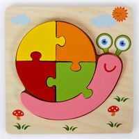 New Style Children's 3d Wooden Cartoon Model Puzzle Toys sku image 14
