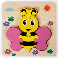 New Style Children's 3d Wooden Cartoon Model Puzzle Toys sku image 18