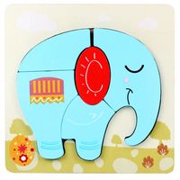 New Style Children's 3d Wooden Cartoon Model Puzzle Toys sku image 42