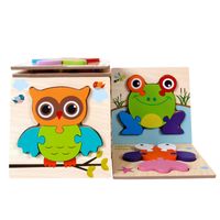 New Style Children's 3d Wooden Cartoon Model Puzzle Toys main image 2