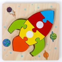 New Style Children's 3d Wooden Cartoon Model Puzzle Toys sku image 4