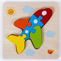 New Style Children's 3d Wooden Cartoon Model Puzzle Toys sku image 5
