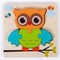 New Style Children's 3d Wooden Cartoon Model Puzzle Toys sku image 13
