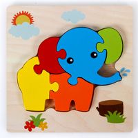 New Style Children's 3d Wooden Cartoon Model Puzzle Toys sku image 17