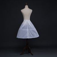 Simple Style Solid Color Patchwork Rayon Wedding Dresses Knee-length Crinoline sku image 1