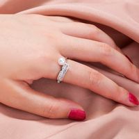 Classic Style Square Star Heart Shape Copper Open Ring Plating Zircon Copper Rings 1 Piece main image 9