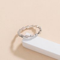 Classic Style Square Star Heart Shape Copper Open Ring Plating Zircon Copper Rings 1 Piece main image 5