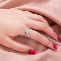 Classic Style Square Star Heart Shape Copper Open Ring Plating Zircon Copper Rings 1 Piece sku image 11